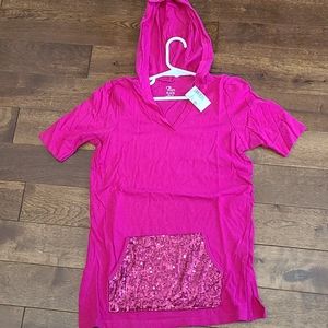 NWT The Children's Place Pink hooded  t-shirt
